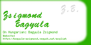 zsigmond bagyula business card